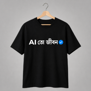 Home ai toh jibon bengali tech humor t shirt | verified ai enthusiast edition