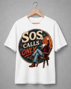sos calls only – abol tabol inspired introvert mood graphic t shirt