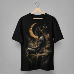 meditating lord shiva oversized graphic t shirt | divine art edition | premium cotton