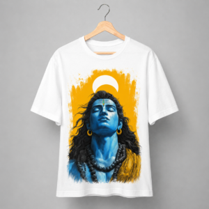 meditative lord shiva graphic t shirt | mahadev spiritual artwork | premium cotton