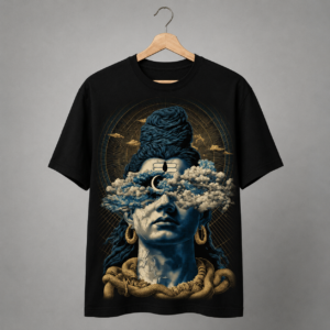 mystical lord shiva graphic t shirt | mahadev vision artwork | premium cotton