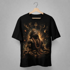 meditative hanuman graphic t shirt | divine strength artwork | premium cotton